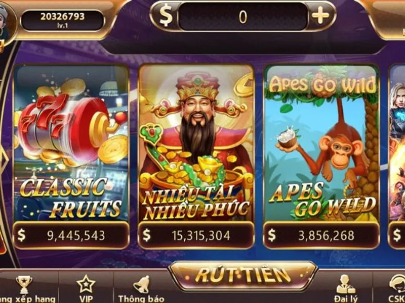 Biểu tượng Slot game cổ điển với trái cây và BAR